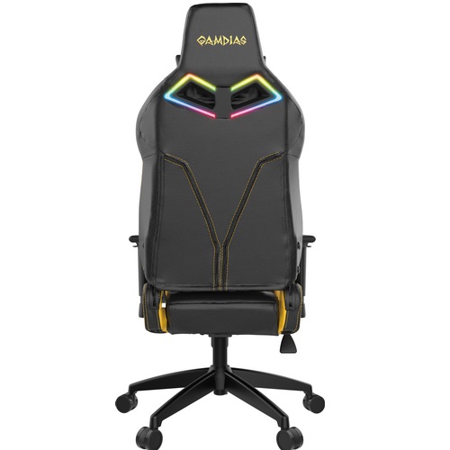 GAMDIAS SEDIE GAMING ACHILLES E1 NERA / GIALLA RGB COMFORT - immagine 3