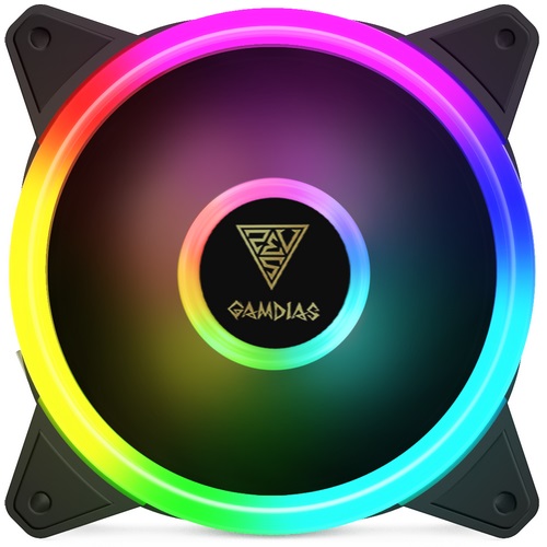 GAMDIAS VENTOLA CASE KIT AEOLUS M2-1204R ARGB 4*FAN 120MM CENTRALINA+TELECOMANDO - immagine 2