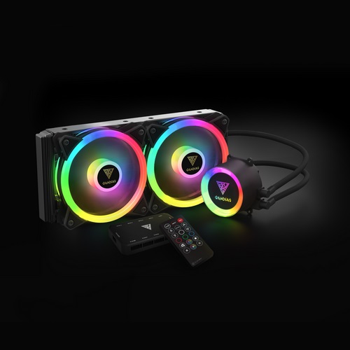 GAMDIAS RAFF.LIQUIDO CHIONE M2-240R 3*FAN ARGB TELECOMANDO + SYNC SOFTWARE - immagine 2