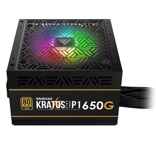 GAMDIAS ALIMENTATORE KRATOS P1-650G 650W RGB 80 PLUS GOLD - immagine 2