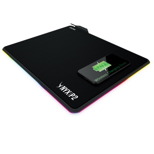 GAMDIAS MOUSE PAD NYX P2 RGB + CARICATORE WIRELESS + 2 LATI