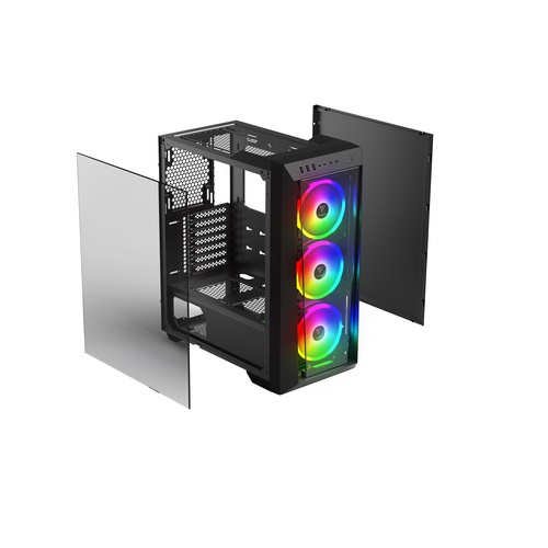 GAMDIAS CASE TALOS M1 LITE MID TOWER 3 ARGB FAN 120MM VETRO TEMPERATO - immagine 7