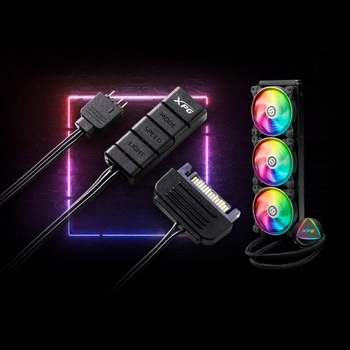 ADATA DISSIPATORE CPU ACQUA LEVANTE 360 ARGB ALLUMINIO - immagine 2